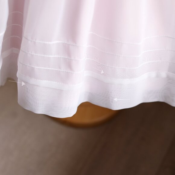 White Smocked Dress Pearls Pink Trim Flower Girl Special Occasion Size 2T LOVELY - Picture 7 of 7